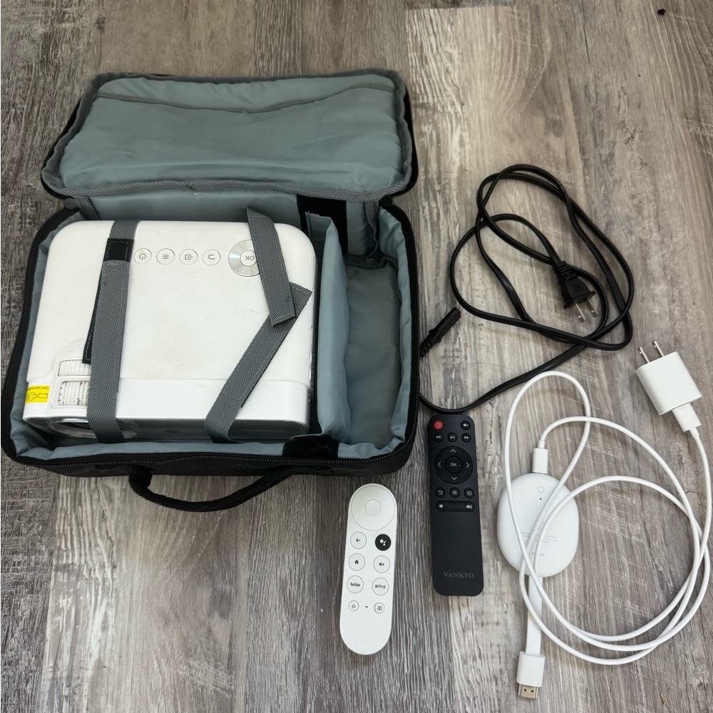White Projector with Accessories